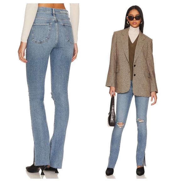 Favorite Daughter Valentina Super High Rise Tower Jean with Slit Size 23 - Picture 2 of 12